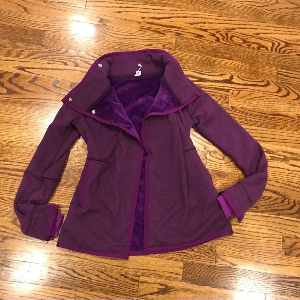 IVIVVA Snap Jacket Wrap Purple Fleece Girls 10